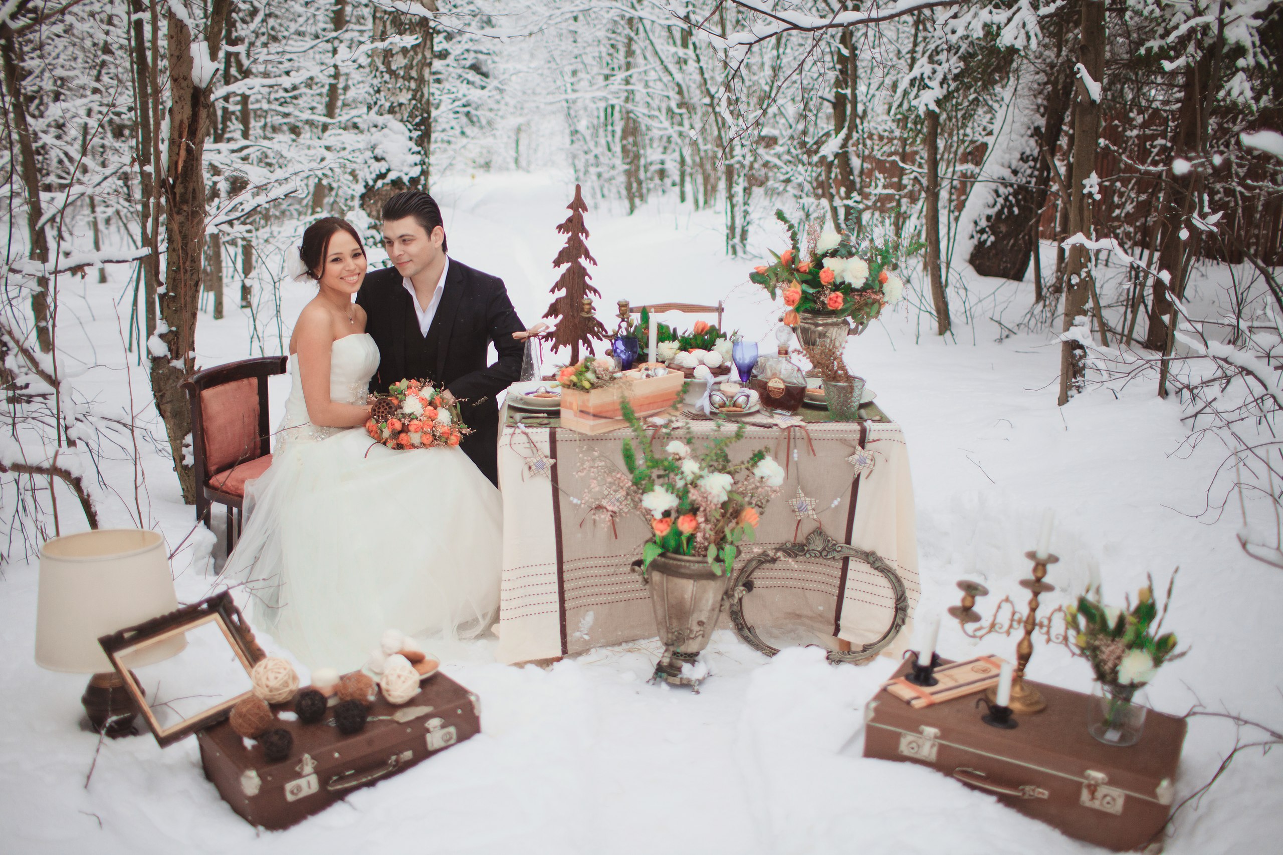 Зимняя свадьба в стиле рустик