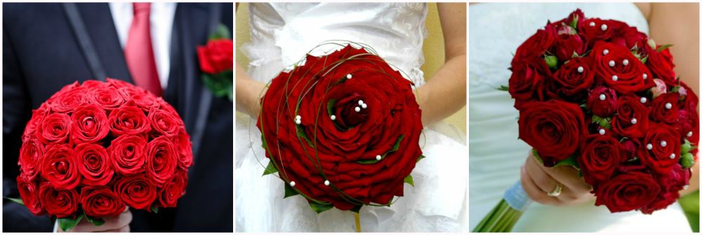 Букет Невесты Из Красных Роз Фото