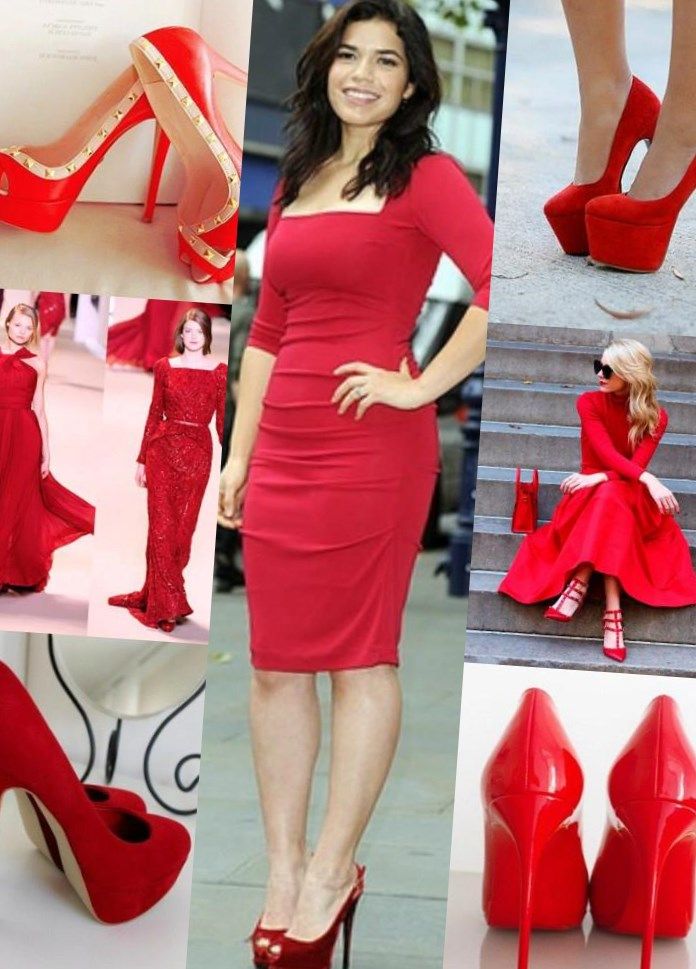 Под Красное Платье Какие Туфли Подойдут Цветом